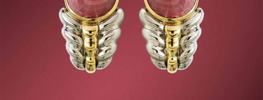 Stainless Steel and 18K Earrings