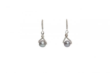 Freshwater Grey Pearl Earrings