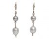 Frewshwater Grey Pearl Drop Earrings