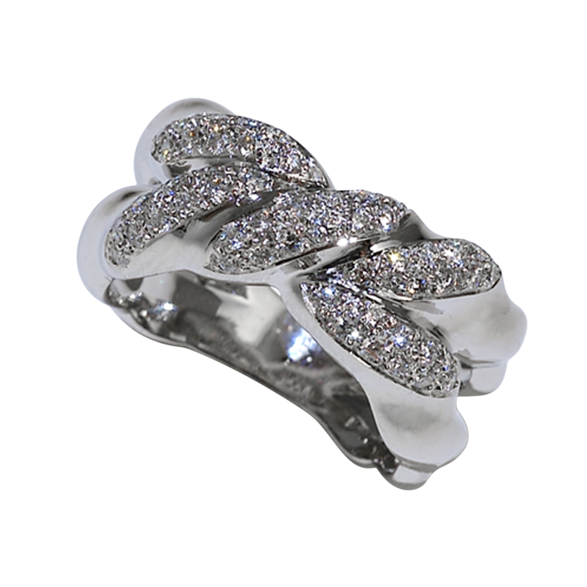 23320 Single Flowing Lines Wedding Ring Designed and Handmade by Kaufmann de Suisse