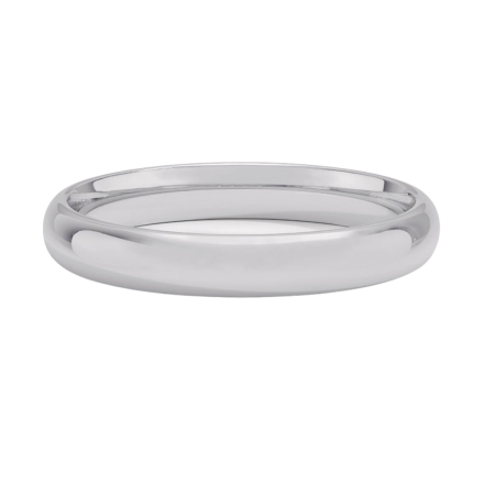 23514 Classic Platinum Wedding Ring, Handcrafted in Solid Platinum with a Rounded Comfort Fit Band Measuring 2mm Wide, Featuring a High Polish Finish for a Sleek, Timeless Look.