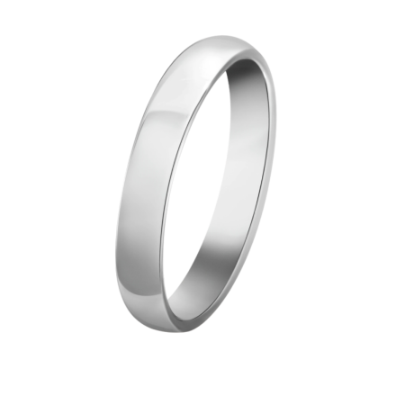 23520 Wedding Band in 14kt White Gold, Crafted with a Polished Finish and a Smooth, Comfortable Fit for Everyday Elegance.
