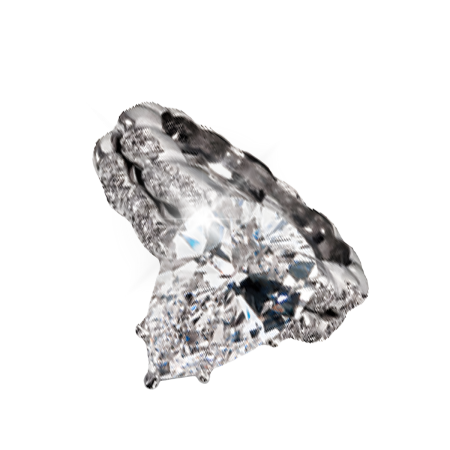 24087 Double Band Pear Shape Diamond Ring Designed & Handmade by Kaufmann de Suisse featuring one 3.01cts GIA Certified Pear Shaped DIF Quality Diamond mounted with 36 Round Brilliant Cut GSI Diam
