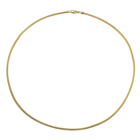 23878 18 Inch Foxtail Mesh Chain Necklace in 18kt Yellow Gold